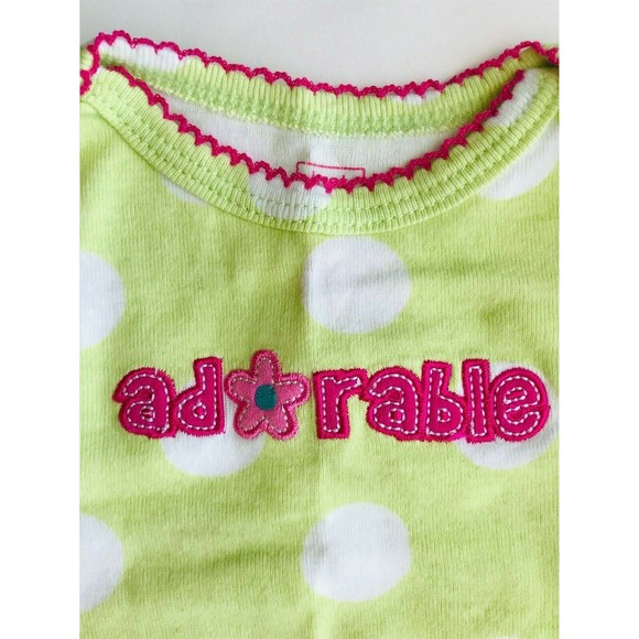 Girl's Size 9 M 6-9 Months Two Piece Carter's  Green Adorable Top & Leggings - Picture 4 of 8